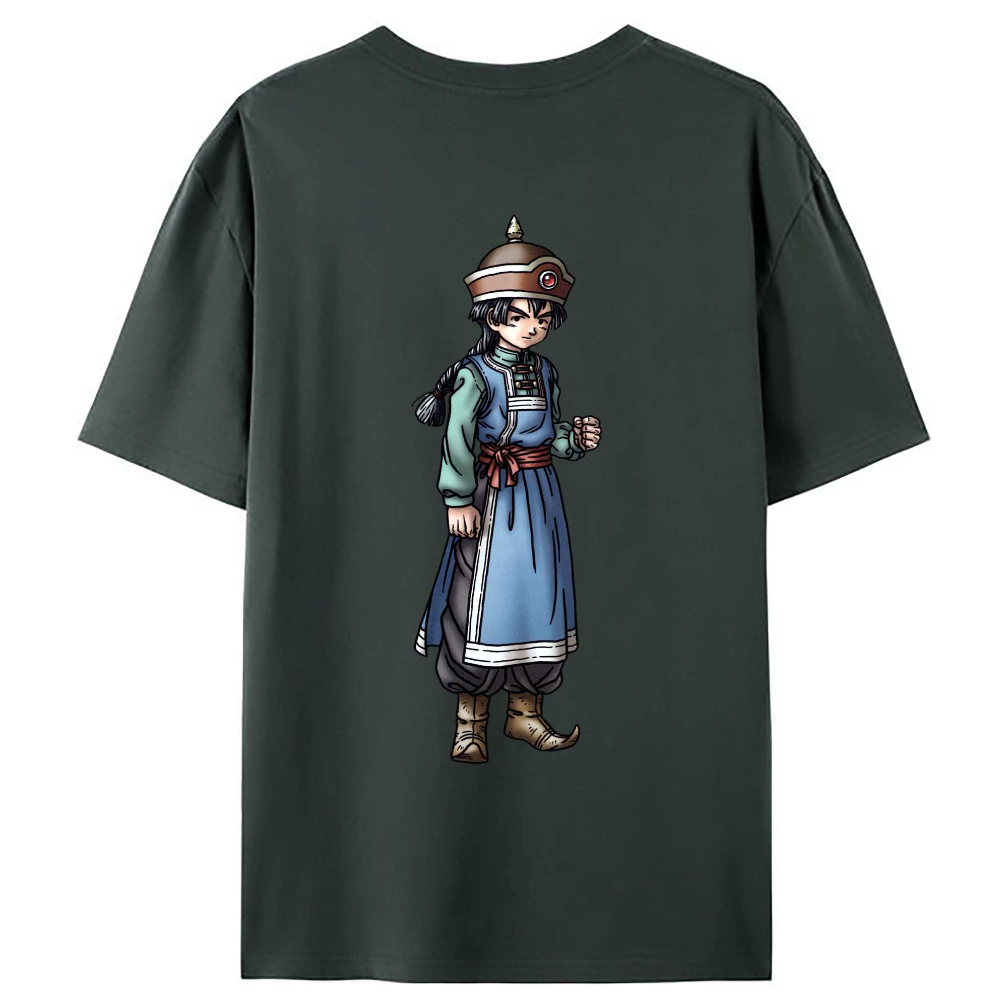 （画像用） ドラゴンクエスト Doragon Kuesuto Dragon Quest 綿100％ メンズ半袖Tシャツ（バックプリント） 通気性